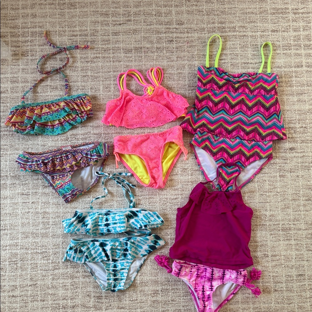 Girls Bikini / tankini bundle - 5 Colorful Kids' Swimsuit Collection - size 5t